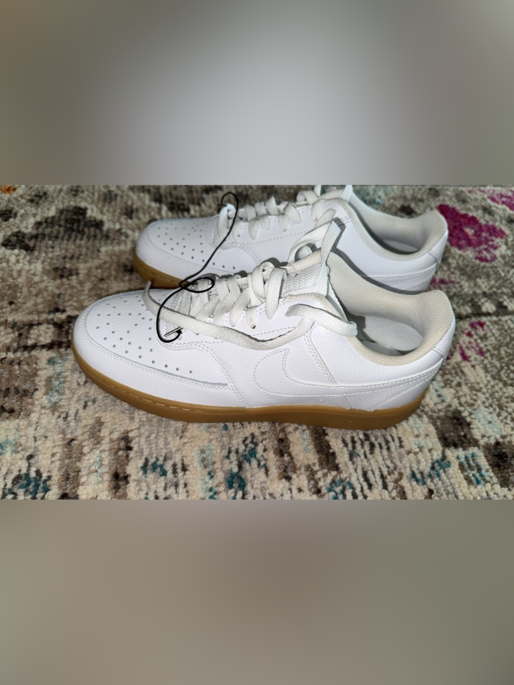 Nike White Sneakers with Gum Sole - Men